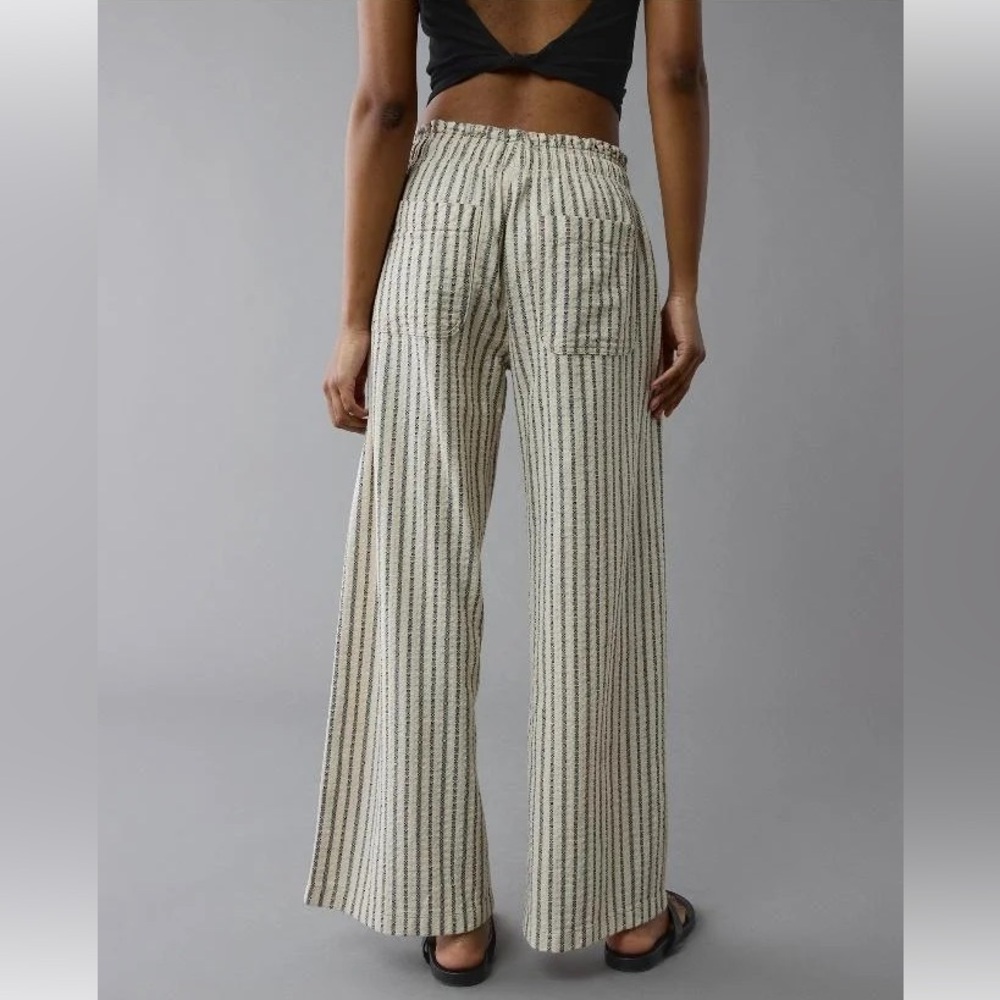 AE Pull On Stripe Pant XL High Waisted Paperbag - Picture 3 of 10